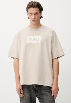 Levi's tricou din bumbac culoarea bej, cu imprimeu, A5805 imagine