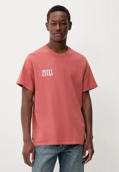 Levi's tricou din bumbac culoarea bej, cu imprimeu imagine