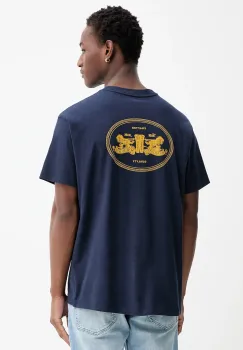 Levi's tricou din bumbac culoarea bleumarin, uni, 87373 imagine