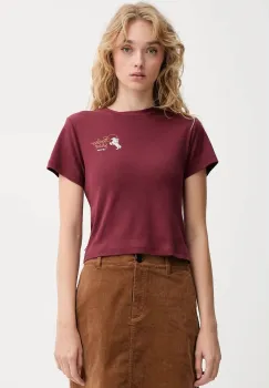 Levi's tricou din bumbac culoarea bordo, A8798 imagine