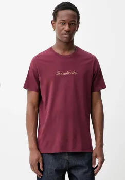 Levi's tricou din bumbac culoarea bordo, cu imprimeu, 22491 imagine