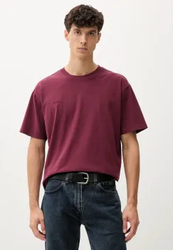 Levi's tricou din bumbac culoarea bordo, uni, A0637 imagine