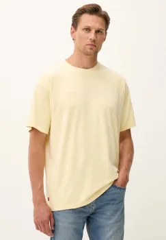 Levi's tricou din bumbac culoarea galben, neted, A0637 imagine
