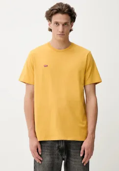 Levi's tricou din bumbac culoarea galben, uni, 56605 imagine