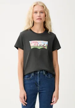 Levi's tricou din bumbac culoarea gri, 17369 imagine