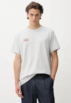 Levi's tricou din bumbac culoarea gri, cu imprimeu, 16143 imagine