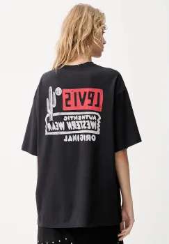 Levi's tricou din bumbac culoarea negru, 000G4 imagine