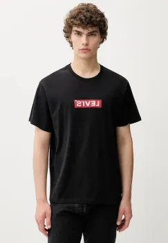 Levi's tricou din bumbac culoarea negru, cu imprimeu, A2082 imagine
