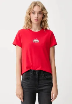 Levi's tricou din bumbac culoarea rosu, 17369 imagine
