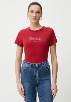 Levi's tricou din bumbac culoarea rosu, 17369 imagine