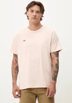 Levi's tricou din bumbac culoarea rosu, neted imagine