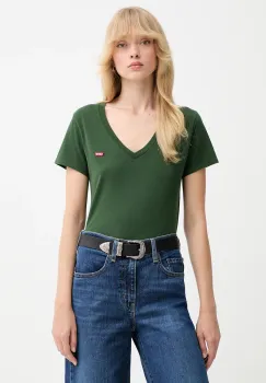 Levi's tricou din bumbac culoarea verde, A3170 imagine