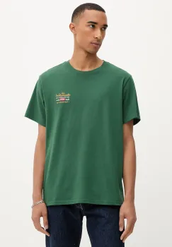 Levi's tricou din bumbac culoarea verde, cu imprimeu, 16143 imagine