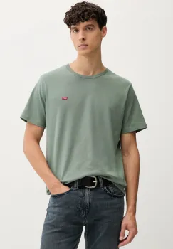Levi's tricou din bumbac culoarea verde, uni, 56605 imagine