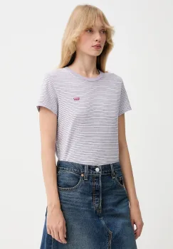 Levi's tricou din bumbac culoarea violet, 39185 imagine
