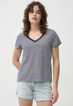Levi's tricou din bumbac femei, culoarea albastru marin imagine