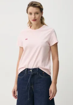 Levi's tricou din bumbac femei, culoarea roz imagine