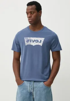 Levi's tricou din bumbac GRAPHIC CREWNECK TEE barbati, cu imprimeu, 22491 imagine