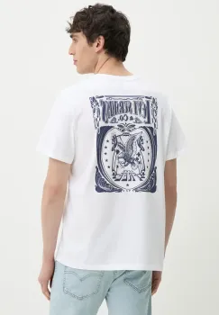 Levi's tricou din bumbac GRAPHIC CREWNECK TEE barbati, culoarea alb, cu imprimeu, 22491 imagine