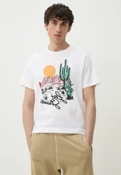 Levi's tricou din bumbac GRAPHIC CREWNECK TEE barbati, culoarea alb, cu imprimeu, 22491 imagine