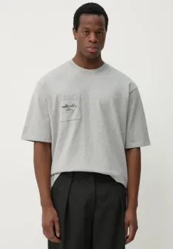 Levi's tricou din bumbac HALF SLEEVE GR PCKT T barbati, culoarea gri, neted, 001MH imagine