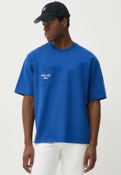 Levi's tricou din bumbac HALF SLEEVE GR PCKT T barbati, neted, 001MH imagine