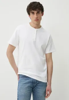 Levi's tricou din bumbac SS HM HENLEY barbati, culoarea alb, uni, A8602 imagine