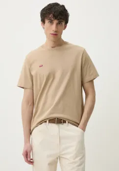 Levi's tricou din bumbac SS ORIGINAL HM TEE barbati, culoarea bej, neted, 56605 imagine