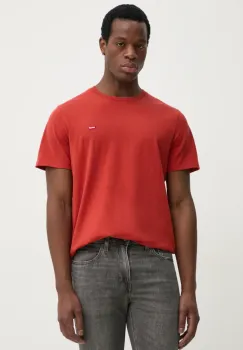 Levi's tricou din bumbac SS ORIGINAL HM TEE barbati, culoarea portocaliu, uni, 56605 imagine