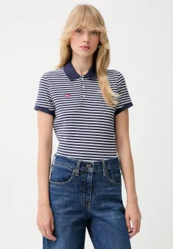 Levi's tricou polo culoarea bleumarin, 52599 imagine