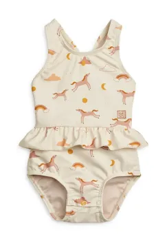 Liewood costum de baie dintr-o bucata pentru bebelusi Amina Baby Printed Swimsuit culoarea bej, LW19981 imagine