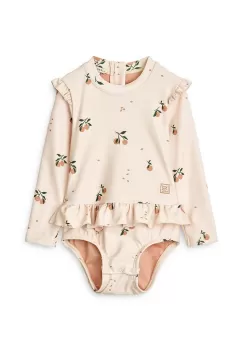 Liewood costum de baie dintr-o bucata pentru bebelusi Sille Baby Printed Swimsuit culoarea bej imagine
