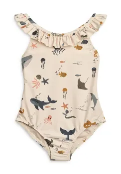 Liewood costum de baie dintr-o bucata pentru copii Kallie Printed Swimsuit culoarea bej imagine