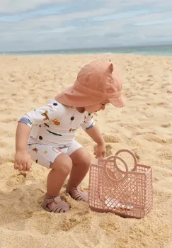 Liewood costum de baie pentru bebelusi Thor Baby Swim Jumpsuit culoarea bej, LW19672 imagine