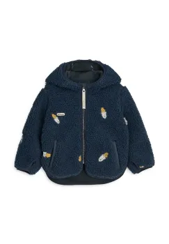 Liewood geaca bebe Mara Pile Jacket With Ears culoarea bleumarin, LW18633 imagine