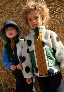 Liewood geaca copii Noam Pile Jacket culoarea bej, LW20017 imagine