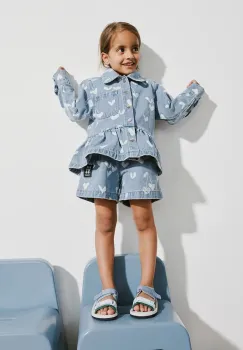 Liewood geaca de blugi pentru copii Kenza Printed Denim Overshirt imagine