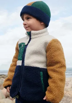 Liewood geaca Nolan Pile Jacket culoarea albastru marin, modelator, LW19877 imagine