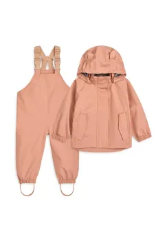 Liewood jacheta si pantaloni pentru bebelusi Manu Rainwear Set culoarea portocaliu, LW19910 imagine