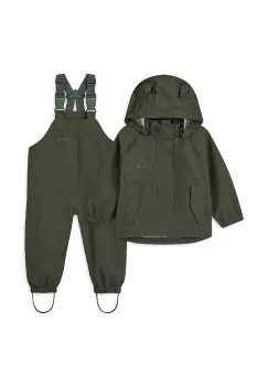 Liewood jacheta si pantaloni pentru bebelusi Manu Rainwear Set culoarea verde, LW19910 imagine