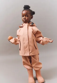 Liewood jacheta si pantaloni pentru copii Pedia Rainwear Set culoarea portocaliu, LW19909 imagine