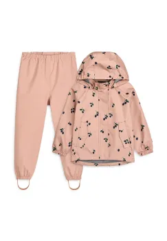 Liewood jacheta si pantaloni pentru copii Pedia Rainwear Set culoarea portocaliu, LW19909 imagine