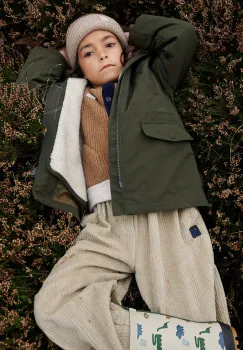 Liewood pantaloni de bumbac pentru copii Borris Corduroy Pants culoarea bej, neted, LW19153 imagine