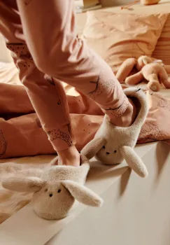 Liewood papuci copii Aviaja Rabbit Slippers culoarea bej, LW19586 imagine