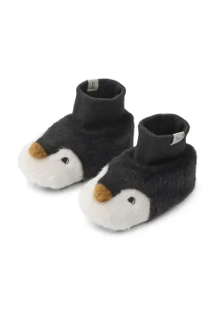 Liewood papuci de casa Beth Penguin Plush Slippers culoarea negru, LW20697 imagine