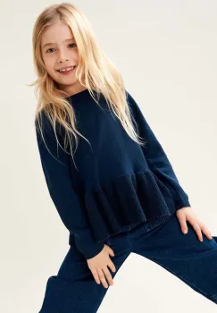 Liewood pulover copii Esme Lurex Knit Jumper culoarea albastru marin, LW19547 imagine