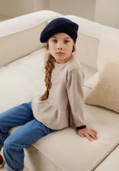 Liewood pulover din bumbac pentru bebelusi culoarea bej, light imagine