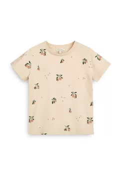 Liewood tricou din bumbac pentru bebelusi Apia Baby Printed Shortsleeve T-shirt culoarea roz, modelator imagine