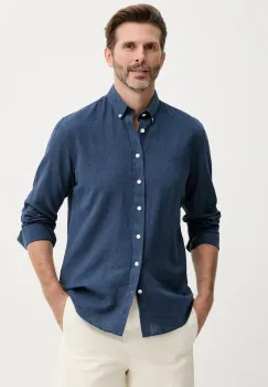Lindbergh camasa de in barbati, culoarea bleumarin, cu guler button-down, relaxed, 30-203344B imagine