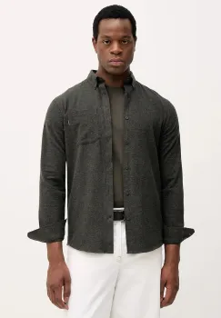 Lindbergh camasa din bumbac culoarea verde, cu guler clasic, regular, 30.225050 imagine